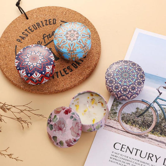 Scented Candles Gift Set - Pack of 4  (Freesia, Sandalwood, Gardenia, Rose)