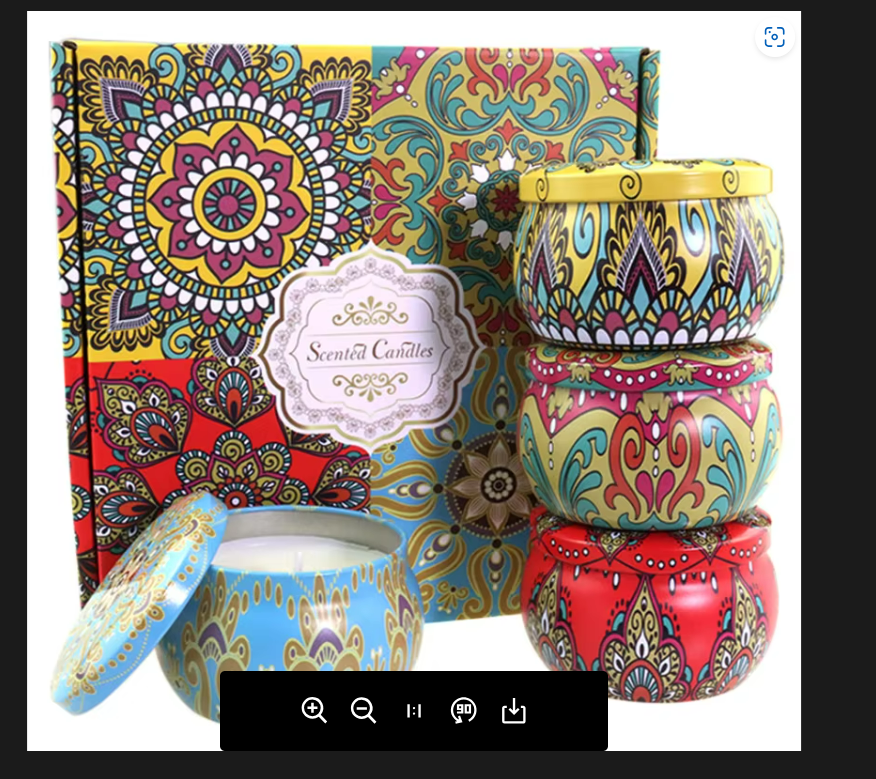 Scented Candles Gift Set - Pack of 4 (English Pear, Japanese Persimmon, Peppermint & Wild Bluebell)