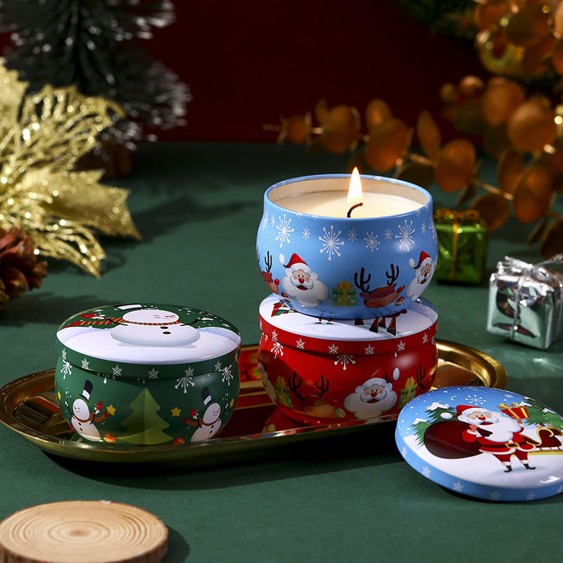 Scented Candles Christmas Gift Set - Pack of 4 (Rose, Blood Orange, Lavender & Vanilla)