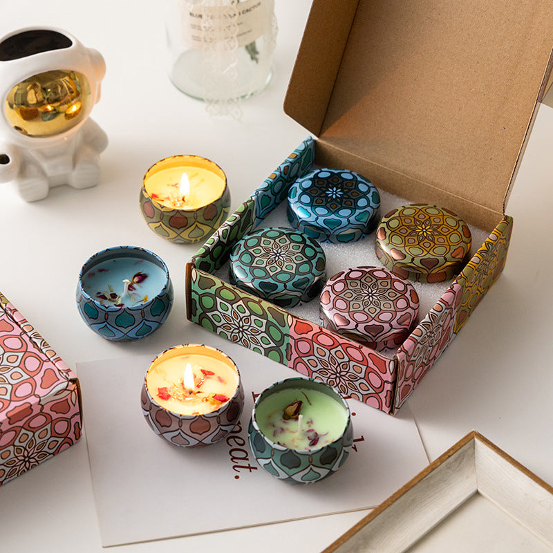 Scented Candles Gift Set - Pack of 4 (Jasmine, Lemon, Vanilla & Cocoa Flavour)