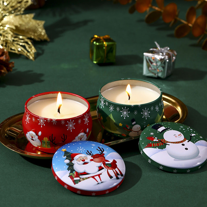 Scented Candles Christmas Gift Set - Pack of 4 (Rose, Blood Orange, Lavender & Vanilla)