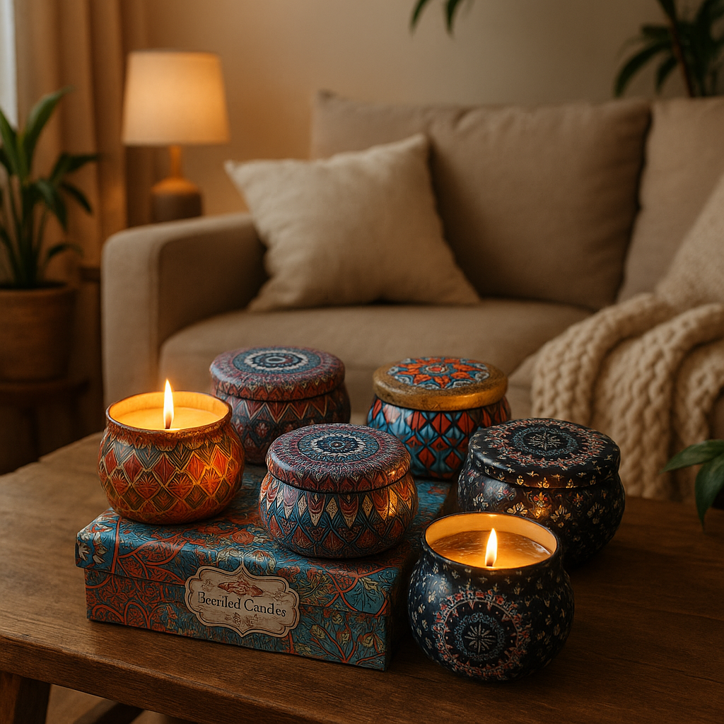 Scented Candles Gift Set - Pack of 4 (Lavender, Cedar & Fir, Citronella, Gardenia)