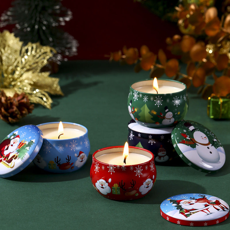 Scented Candles Christmas Gift Set - Pack of 4 (Rose, Blood Orange, Lavender & Vanilla)