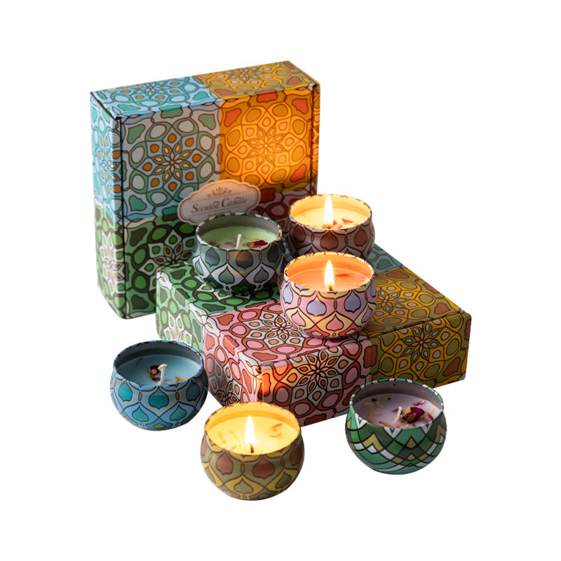 Scented Candles Gift Set - Pack of 4 (Jasmine, Lemon, Vanilla & Cocoa Flavour)