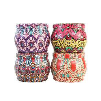 Scented Candles Gift Set - Pack of 4 (Rose, Lavender, Lemon, and Cocoa Flavour)