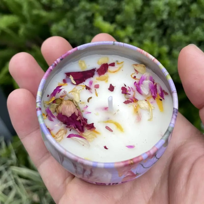 Scented Candles Gift Set - Pack of 4 (Tuberose, Chamomille, Mokara & Camellia, and Jasmine)