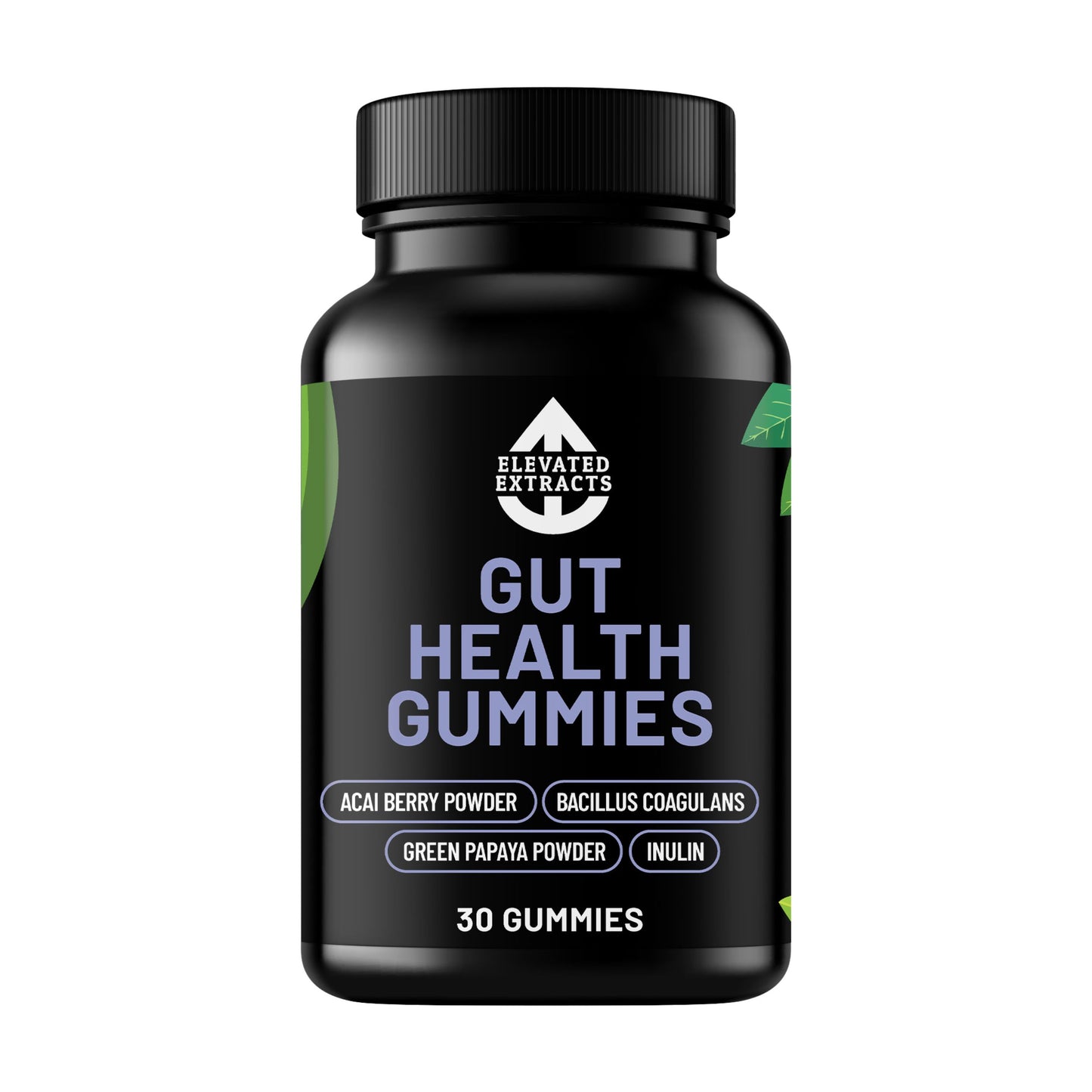 GUT HEALTH GUMMIES Vegan Probiotic Gummies - 30 Gummies - Lemon Flavour - Bacillus Coagulans & Inulin - Gut Health, Immune System & Digestion Supplement for Women & Men – By Elevated Extracts