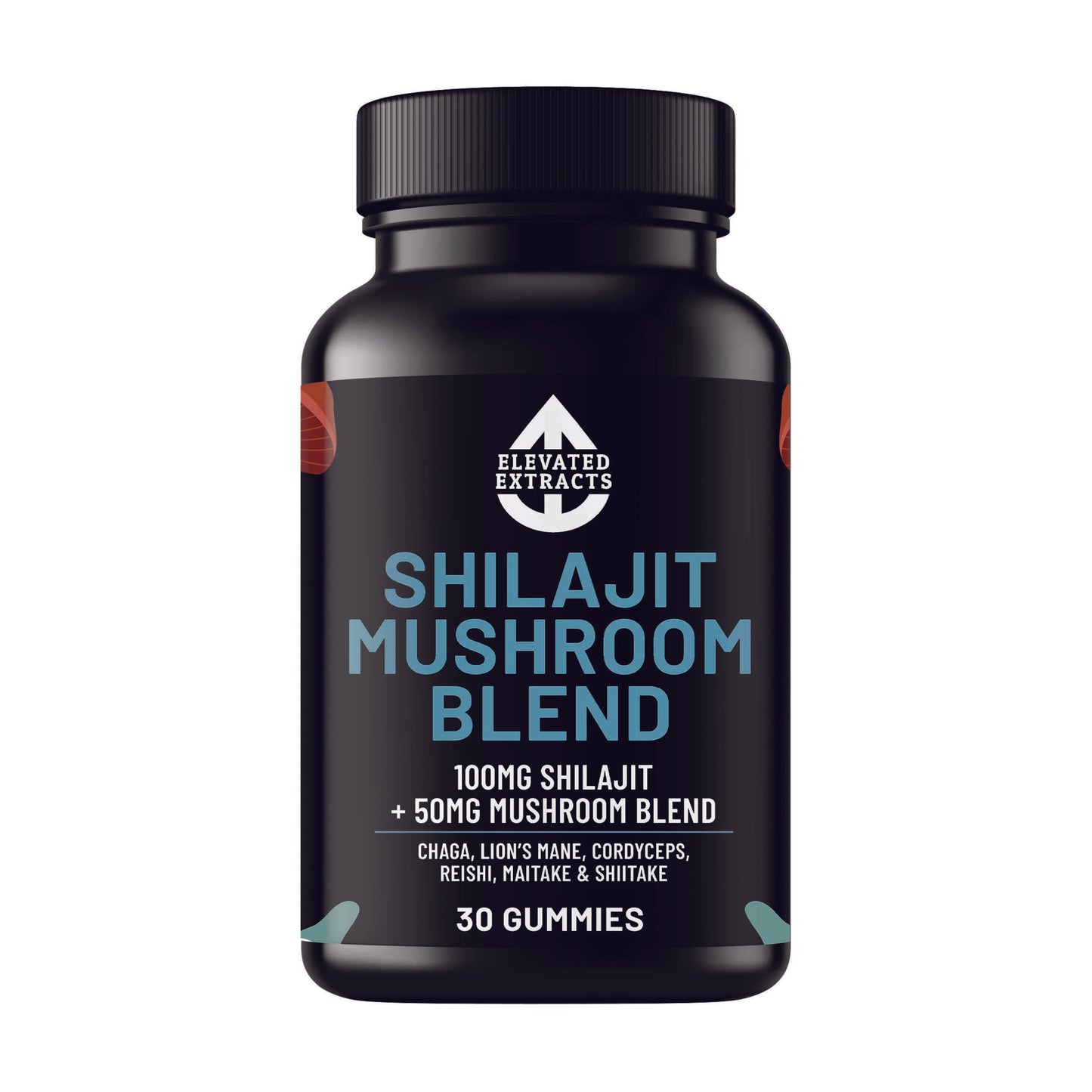 SHILAJIT Mushroom Complex Gummies – 30 Gummies - Lion's Mane, Reishi, Cordyceps, Chaga and Maitake. Mushroom Supplement with Blueberry Extract Flavour. Vegan and Gluten Free. Mushroom Gummies by Elevated Extracts.