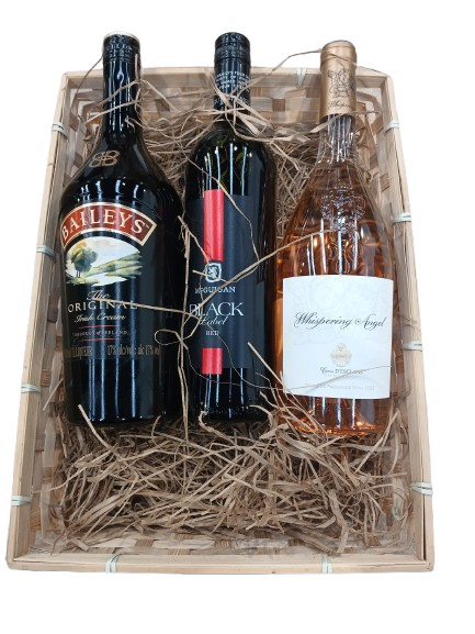 Luxury Indulgence Hamper – (3 Bottles) Baileys, Whispering Angel & McGuigan Red