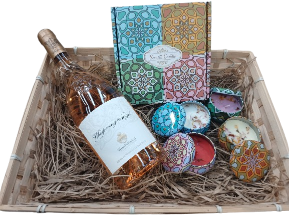 Elegant Mother’s Day Gift Set – Whispering Angel Rosé & Luxury Scented Candles