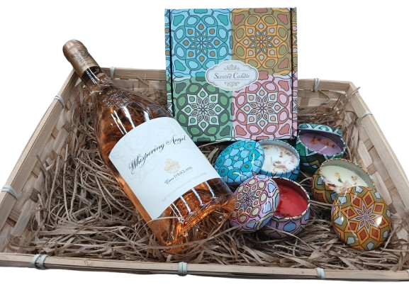 Elegant Mother’s Day Gift Set – Whispering Angel Rosé & Luxury Scented Candles