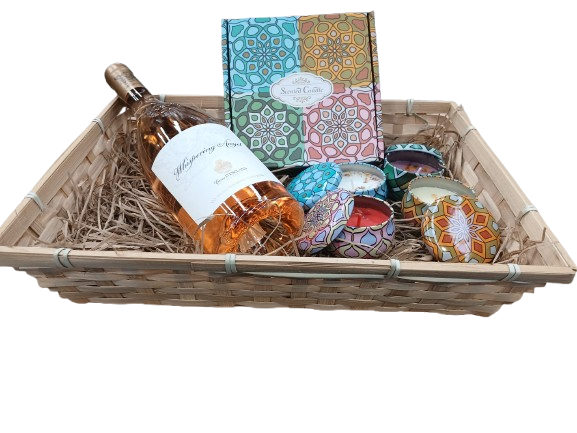 Elegant Mother’s Day Gift Set – Whispering Angel Rosé & Luxury Scented Candles