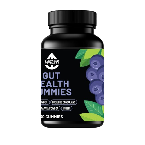 GUT HEALTH GUMMIES Vegan Probiotic Gummies - 30 Gummies - Lemon Flavour - Bacillus Coagulans & Inulin - Gut Health, Immune System & Digestion Supplement for Women & Men – By Elevated Extracts