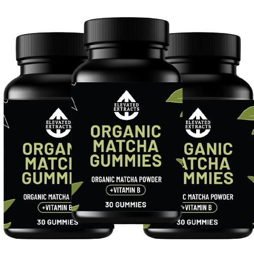 MATCHA GUMMIES AAA Grade Ceremonial Matcha Gummies – 30 Gummies – Vitamin B3 – Apple Flavour – By Elevated Extracts