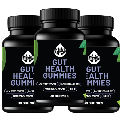 GUT HEALTH GUMMIES Vegan Probiotic Gummies - 30 Gummies - Lemon Flavour - Bacillus Coagulans & Inulin - Gut Health, Immune System & Digestion Supplement for Women & Men – By Elevated Extracts