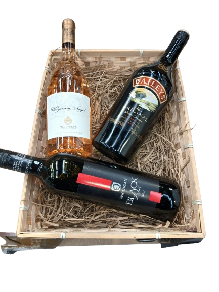 Luxury Indulgence Hamper – (3 Bottles) Baileys, Whispering Angel & McGuigan Red